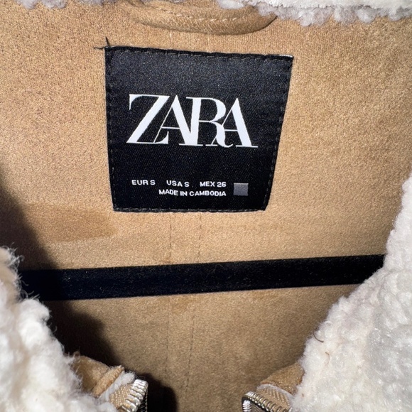 Zara Sherpa Teddy Bear Jacket - Picture 6 of 6